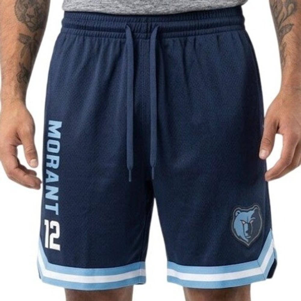 Ja Morant Memphis Grizzlies UNK Basketball Shorts Mens XL Blue NBA #12‎ Mesh Gym